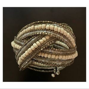 Bracelet woven intertwined beaded three-in-one bracelets